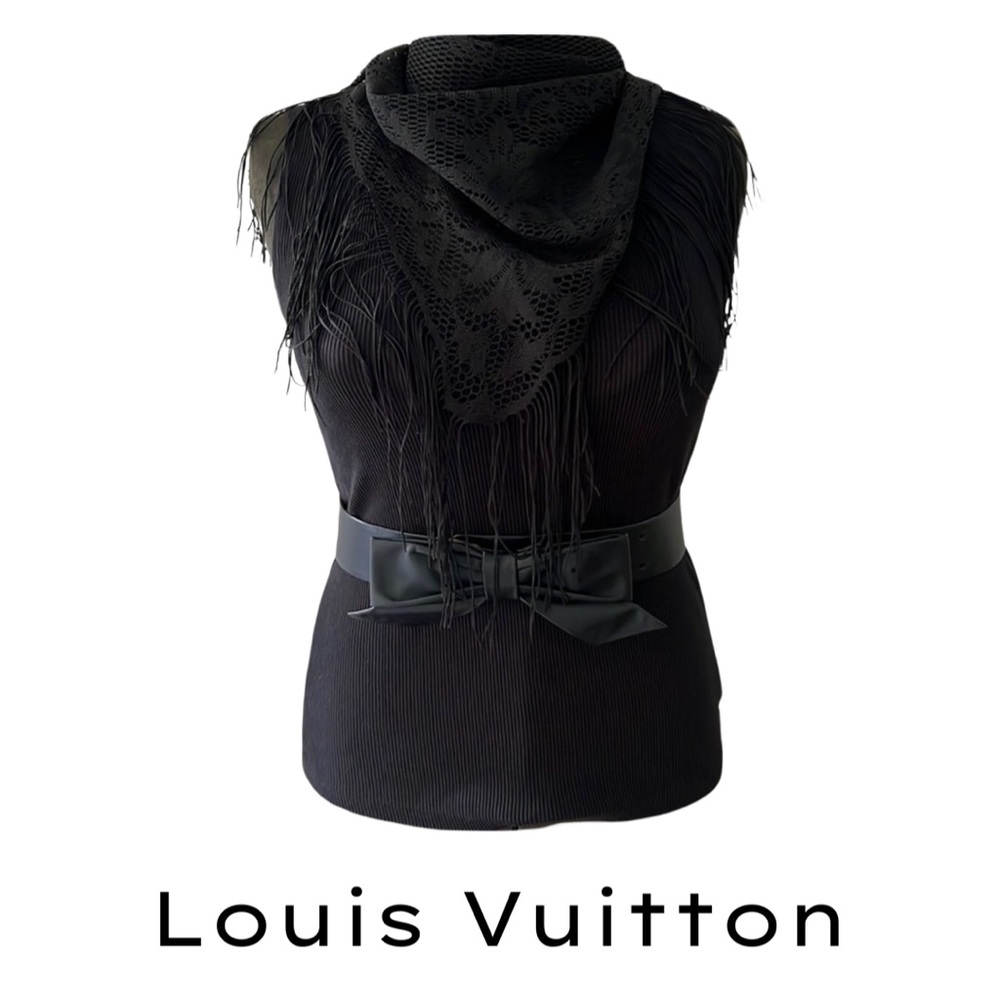 LOUIS VUITTON NAPPA LEATHER BOW BELT - MADE IN SPAIN